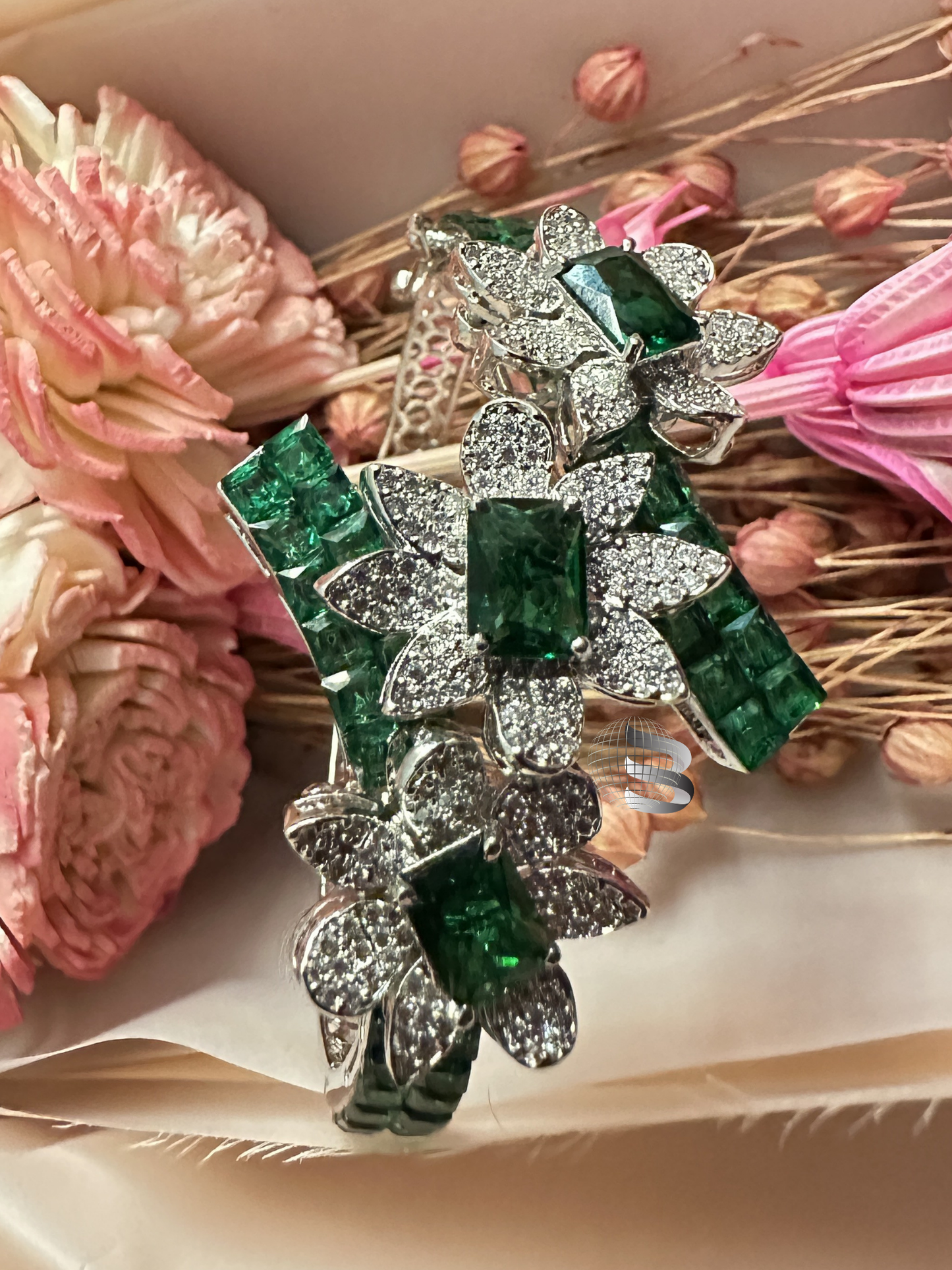 Bracelet for Women and Girls Crystal Bracelets for Women | Silver Toned Crystal Bracelet for Girls