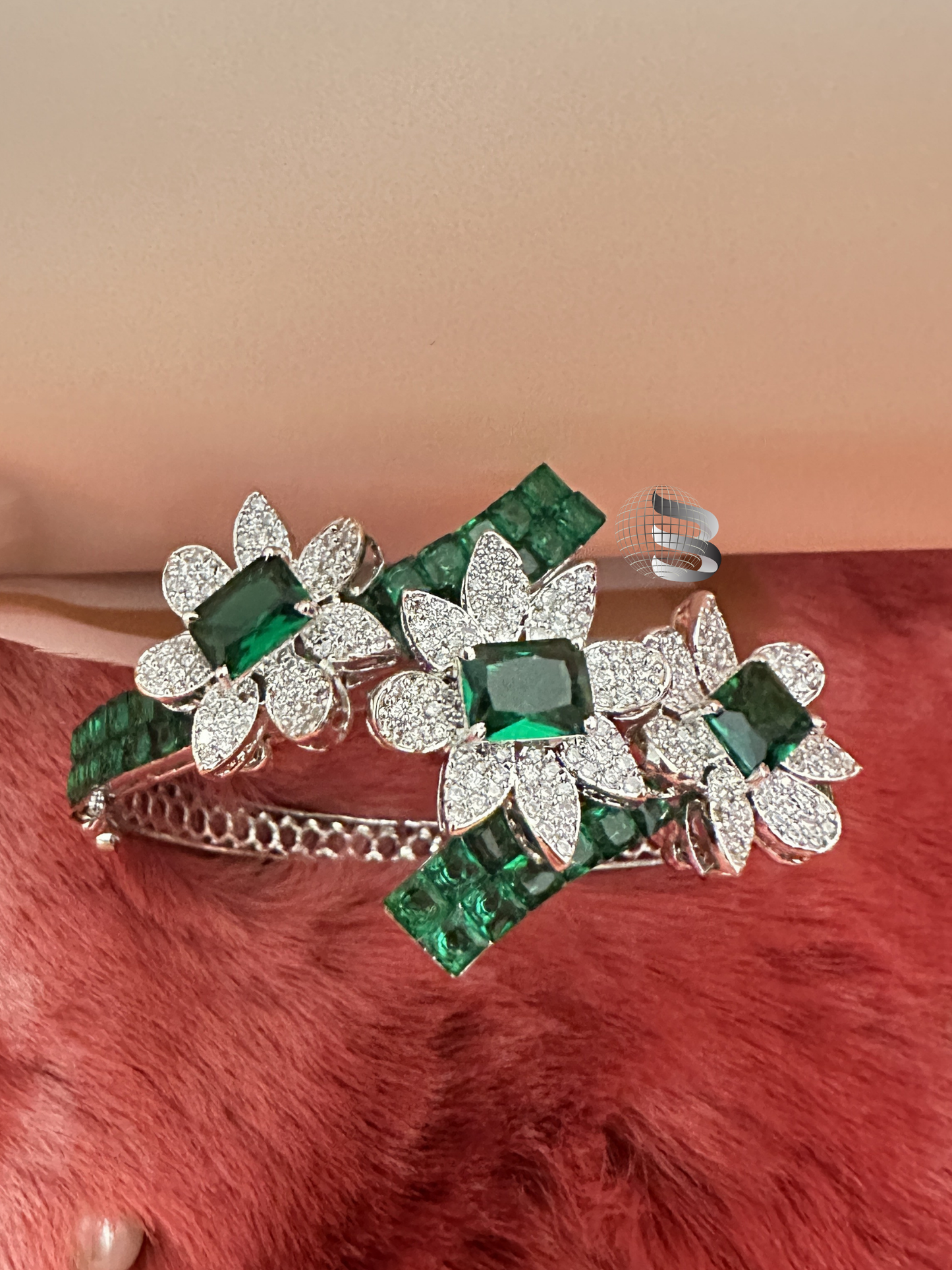 Bracelet for Women and Girls Crystal Bracelets for Women | Silver Toned Crystal Bracelet for Girls