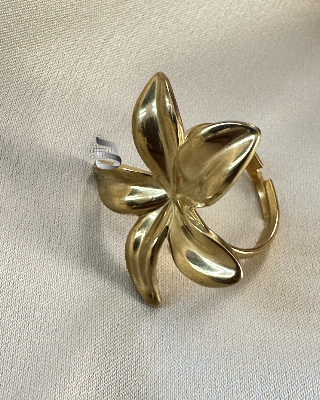 Anti-Tarnish Floral Adjustable Ring for Girls and Women