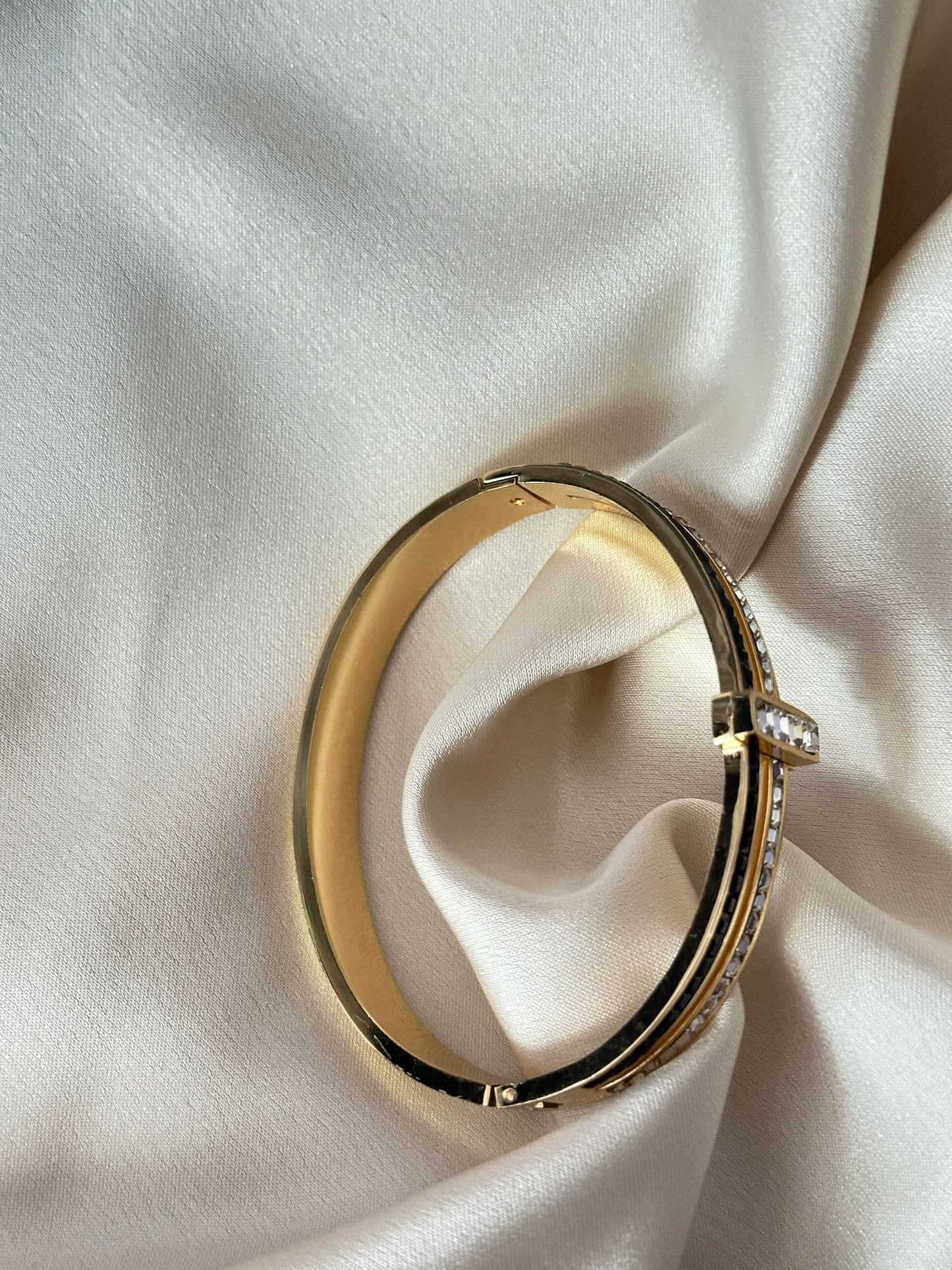 Premium Rose Gold-Plated Bracelet with American Diamond and Black Stones