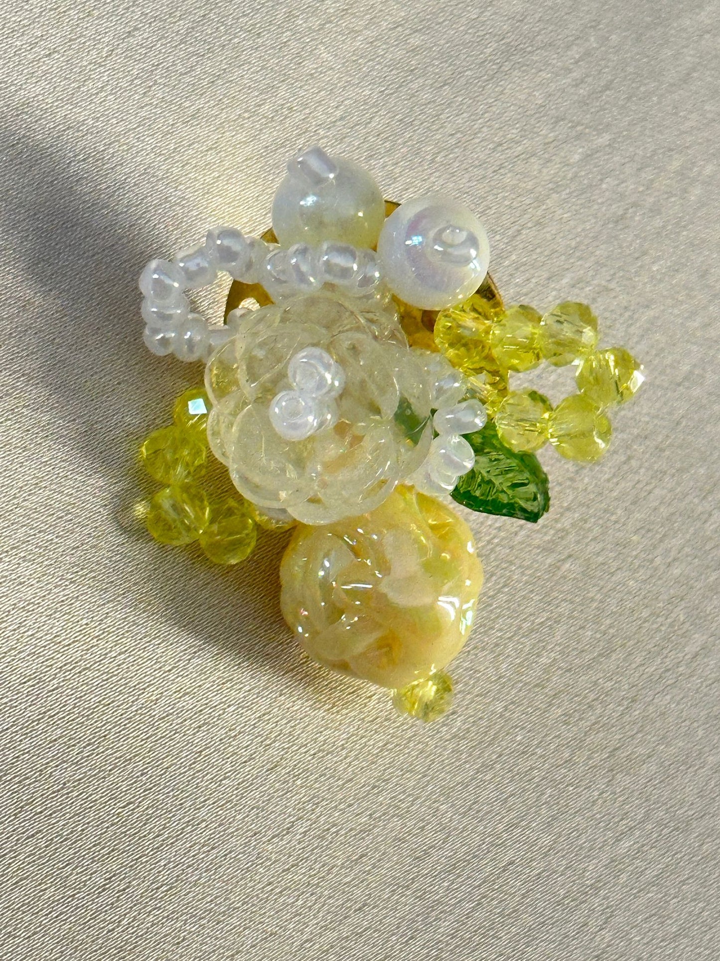 Elegant Acrylic and Sparkling Beads Earring