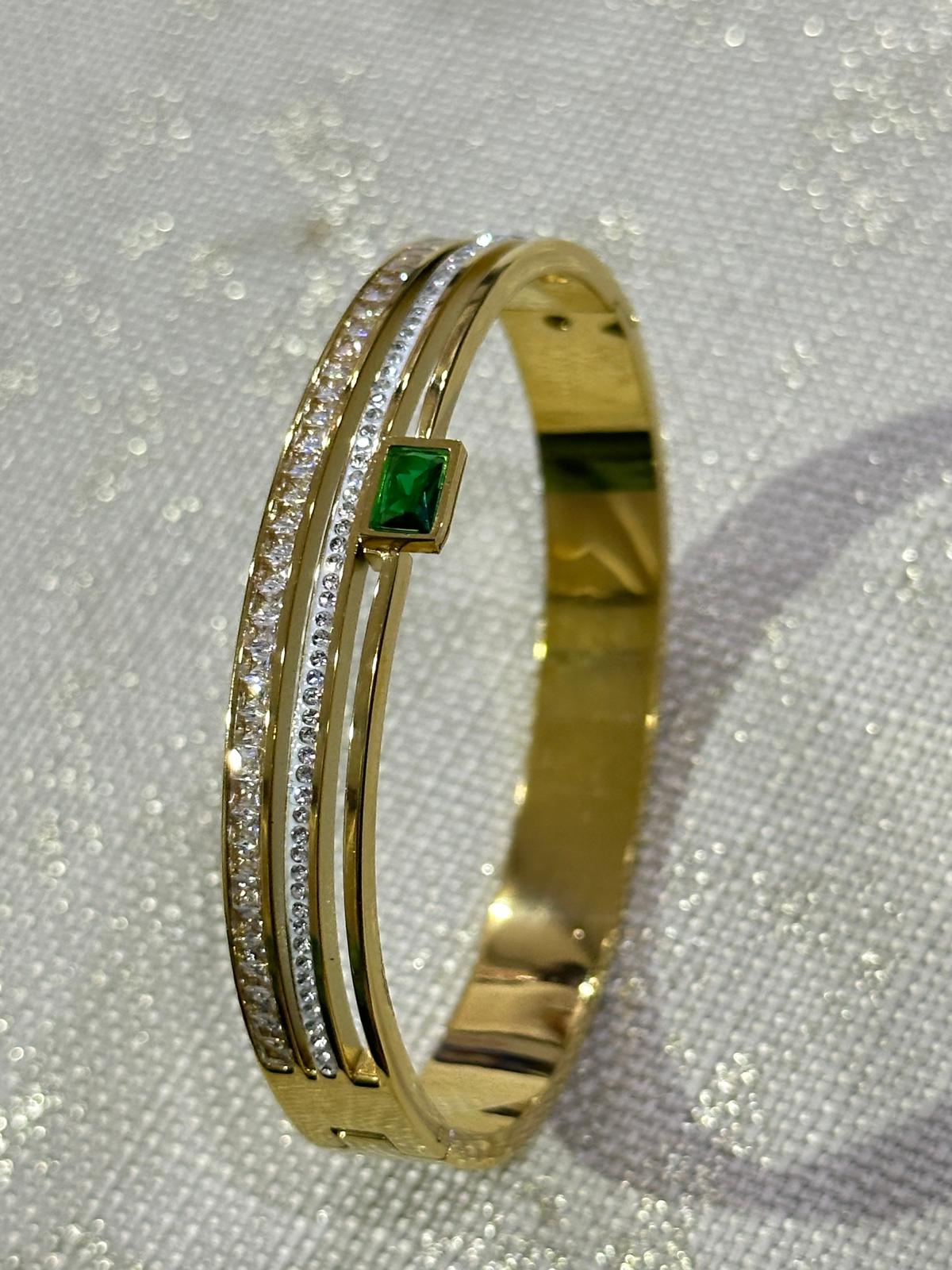 Premium Gold Plated American Diamond Studded Bracelet