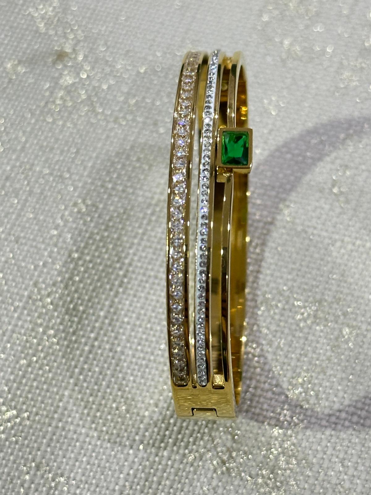 Premium Gold Plated American Diamond Studded Bracelet