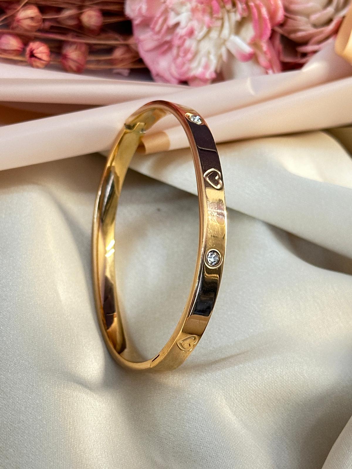 Premium Rose Gold American Diamond Studded Bracelet