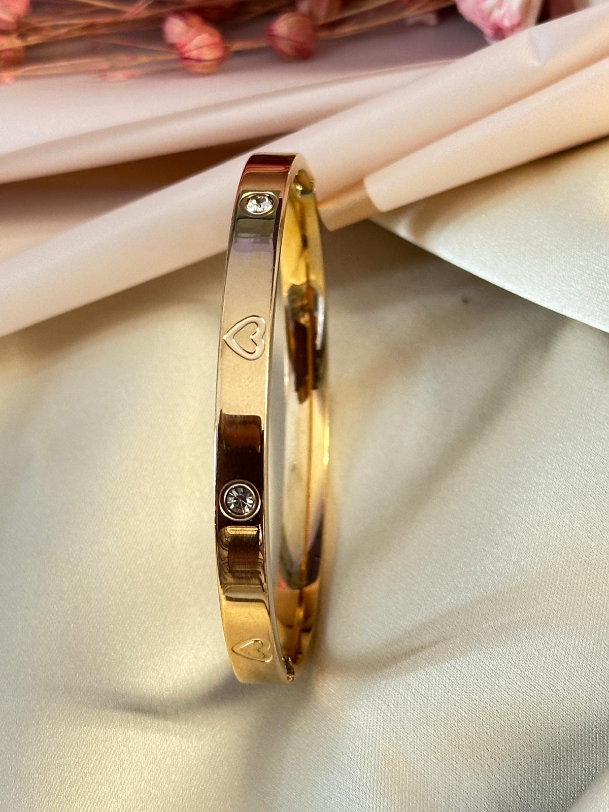 Premium Rose Gold American Diamond Studded Bracelet