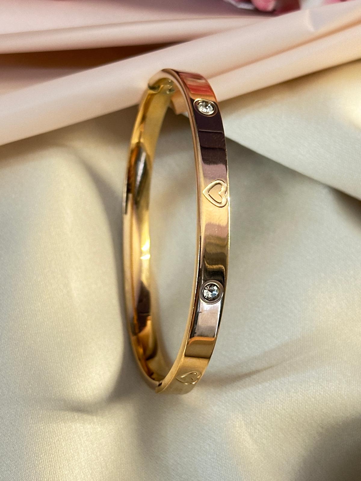 Premium Rose Gold American Diamond Studded Bracelet