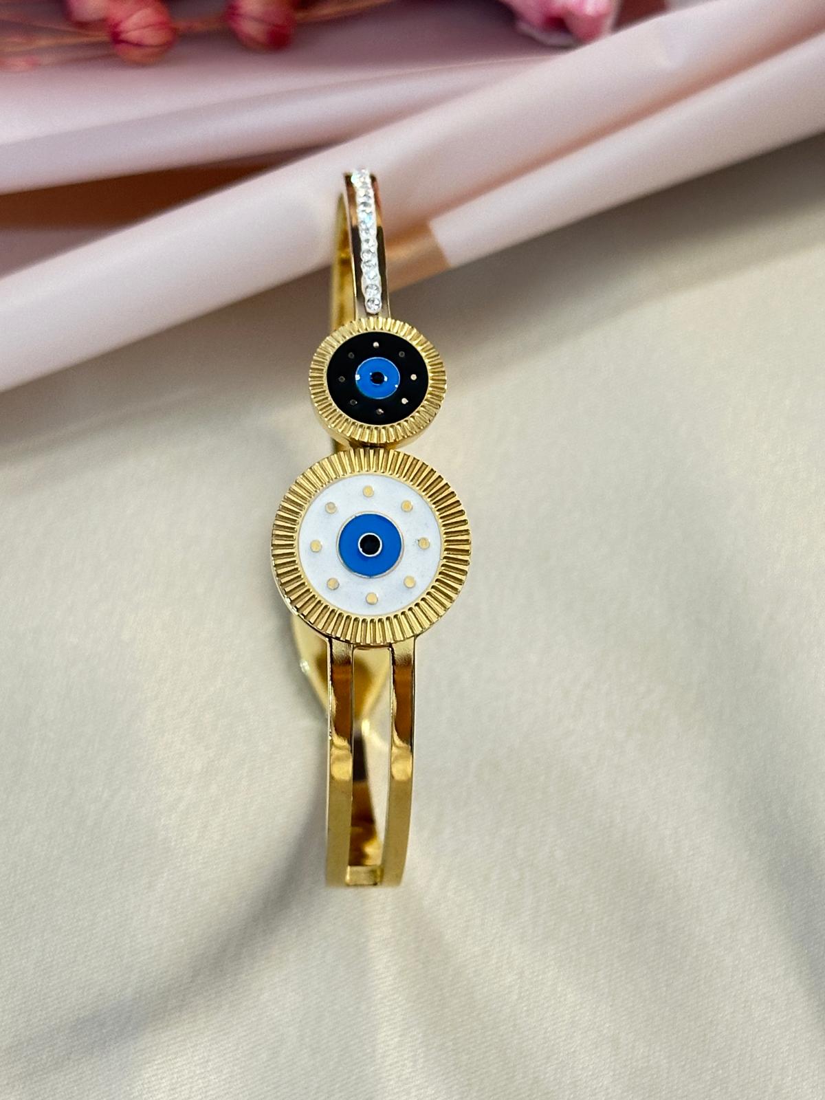 Premium Gold-Plated Evil Eye Bracelet