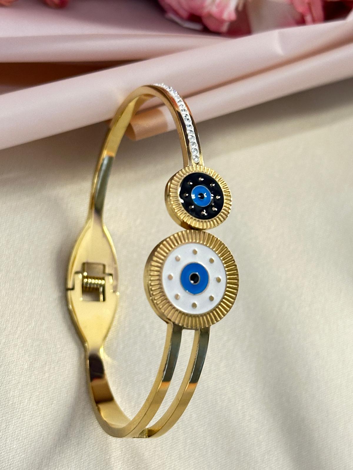 Premium Gold-Plated Evil Eye Bracelet