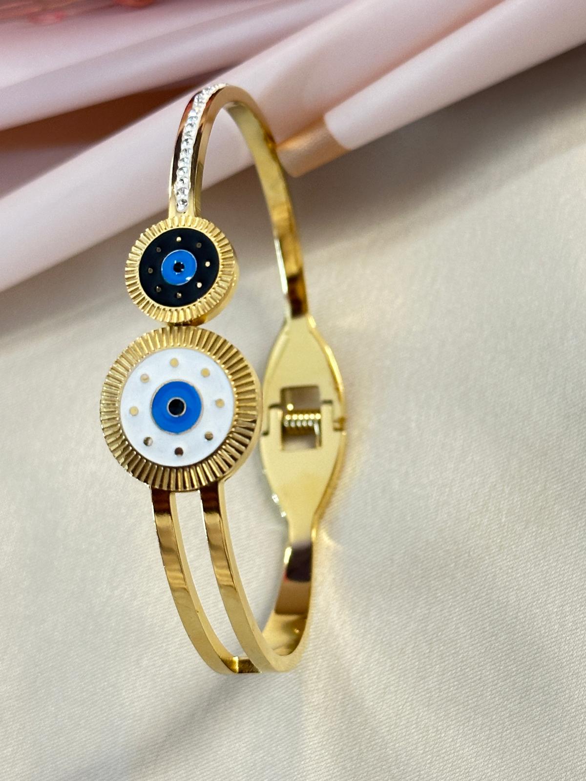 Premium Gold-Plated Evil Eye Bracelet