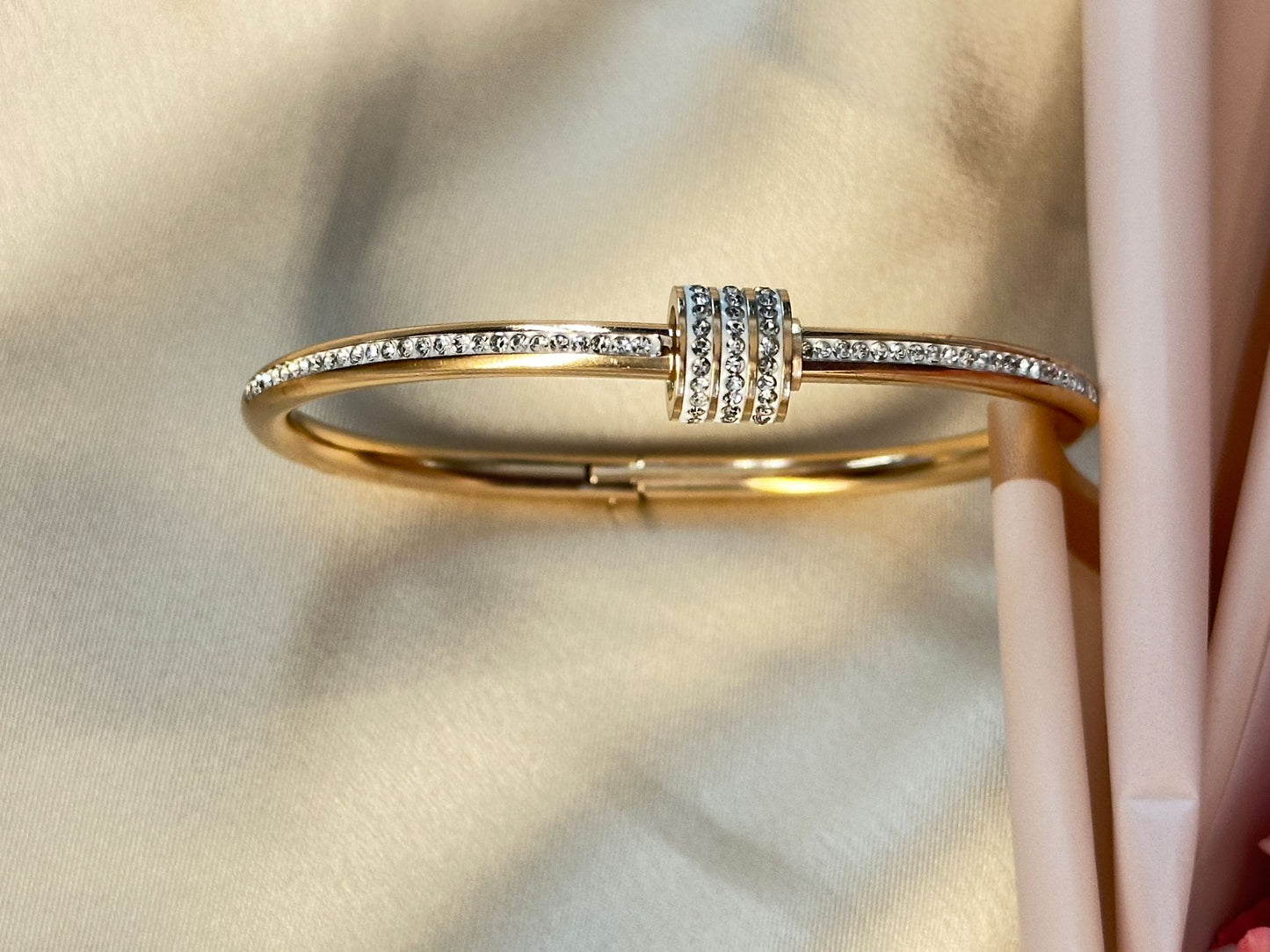 Rose Gold Elegant and Sleek American Diamond Bracelet for Girls and Women