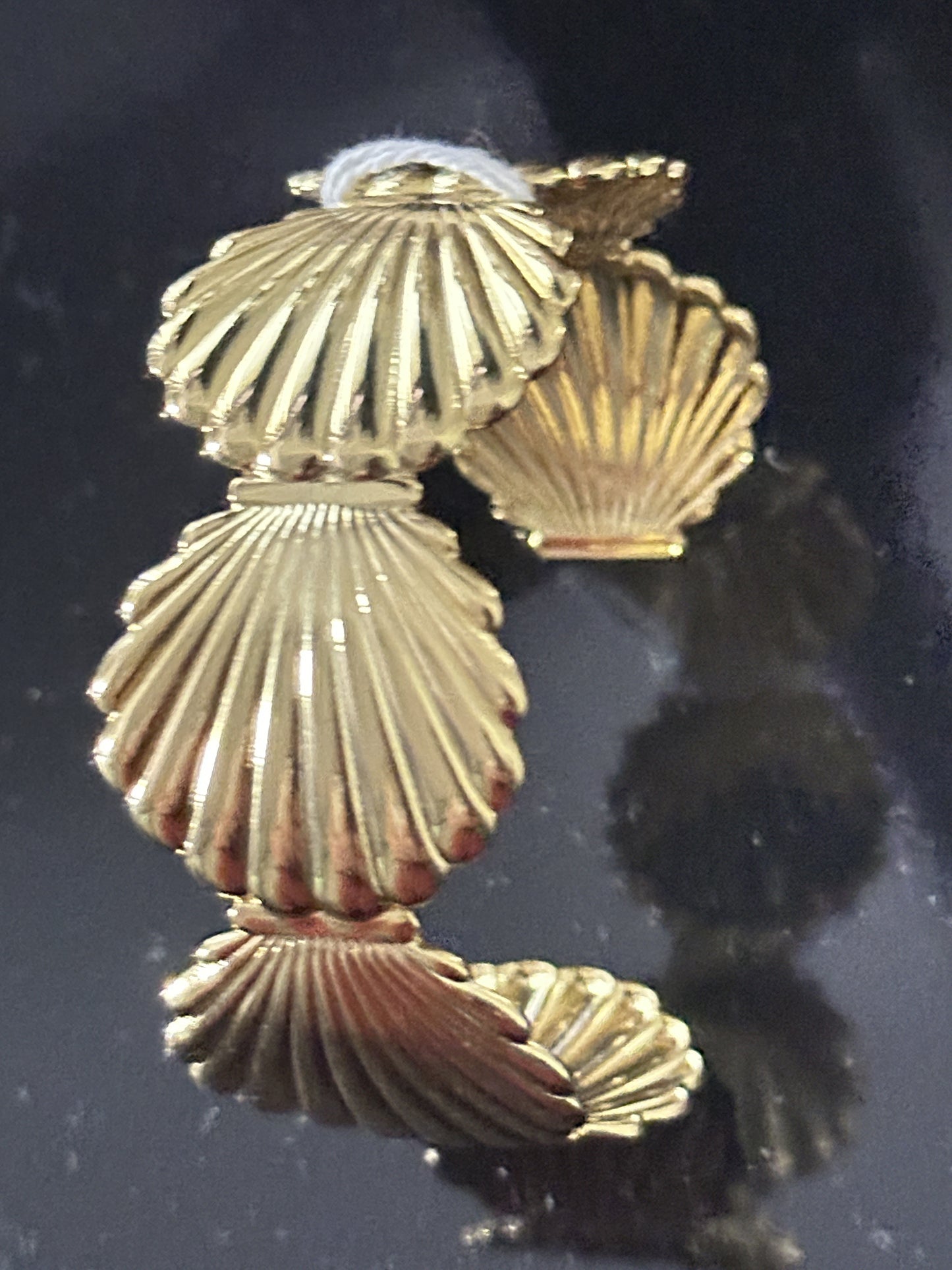 Anti-Tarnish Stainless Steel 18k Gold Plated Sea Shell Bracelet