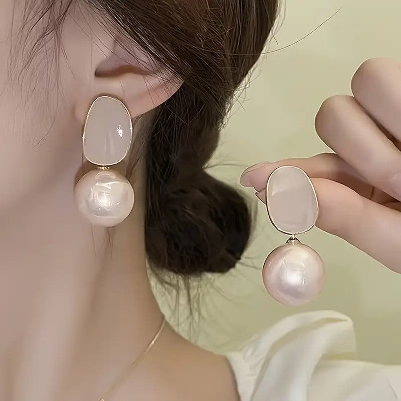 Pearl Enamel Earring