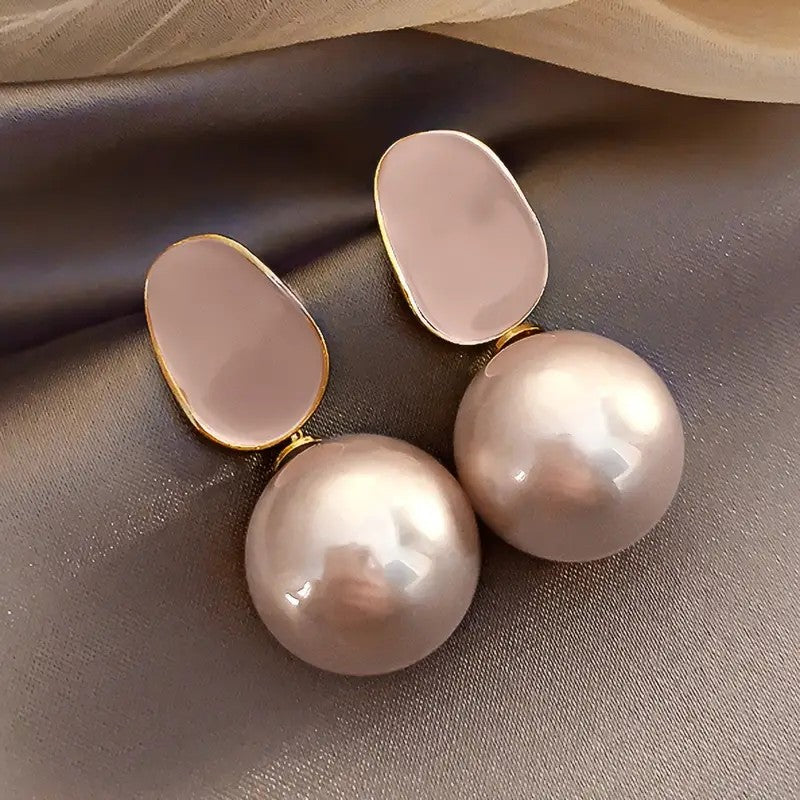 Pearl Enamel Earring