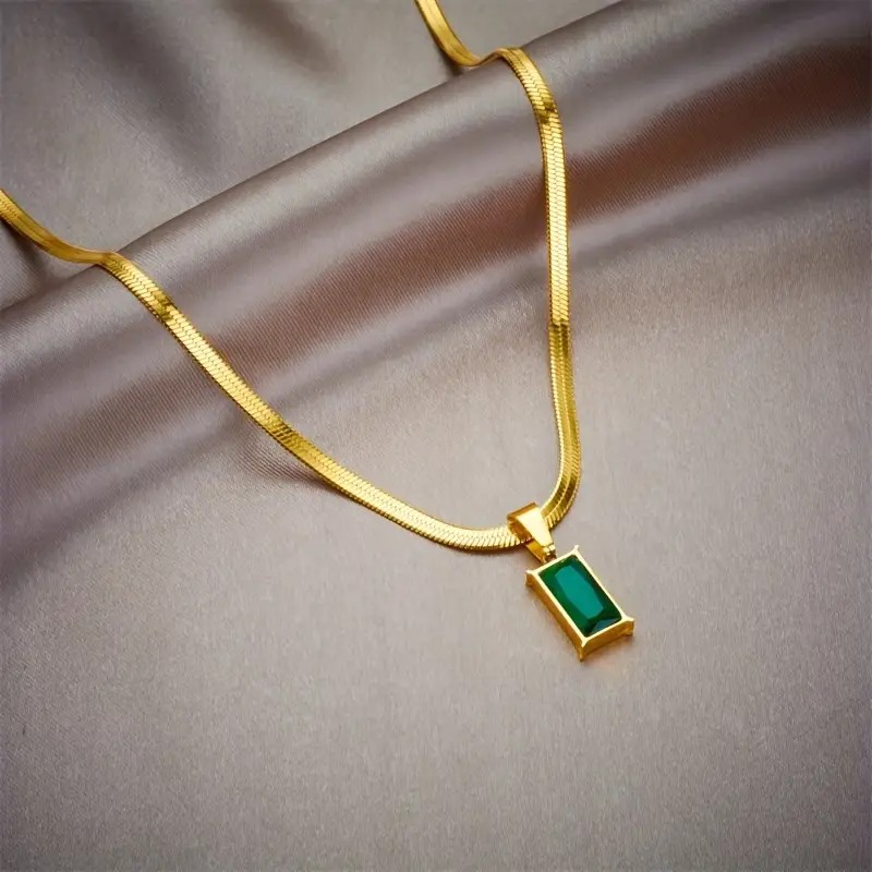 Gold-Plated Premium Snake Texture Pendant Set with Earrings