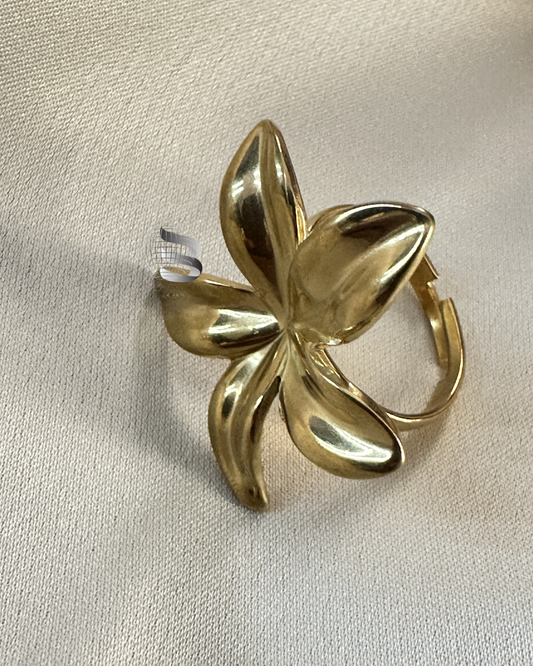 Anti-Tarnish Floral Adjustable Ring for Girls and Women
