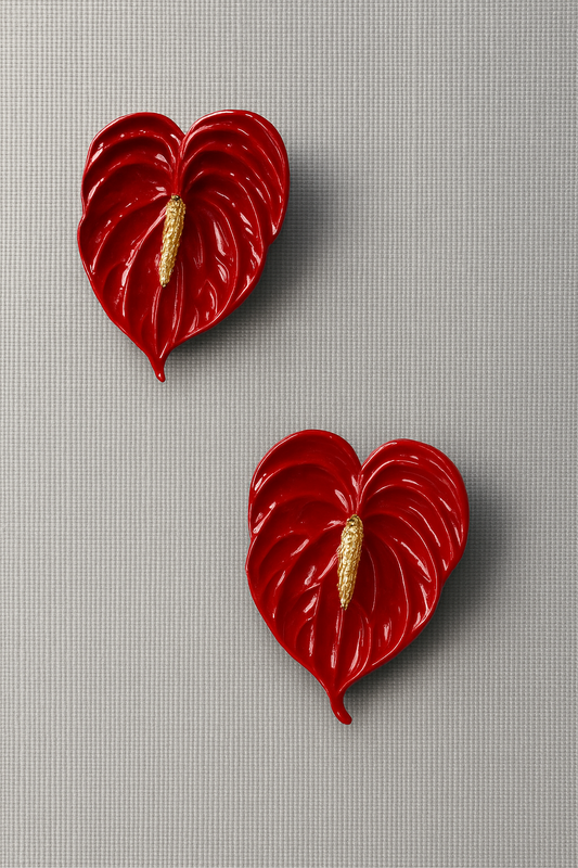 Modern Leaf Design Ceramic Earring