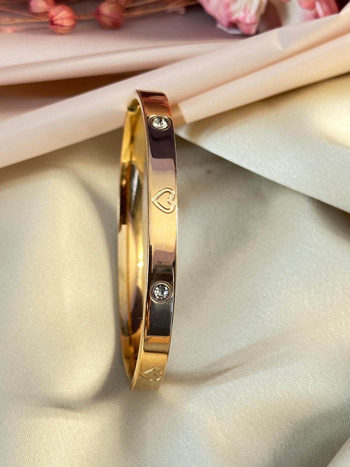 Premium Rose Gold American Diamond Studded Bracelet