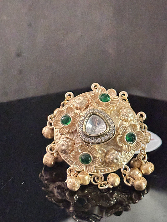 Golden Ghungroo Ring