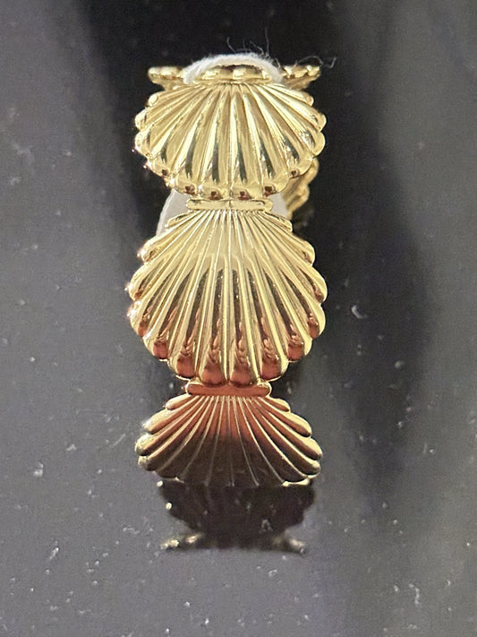 Anti-Tarnish Stainless Steel 18k Gold Plated Sea Shell Bracelet