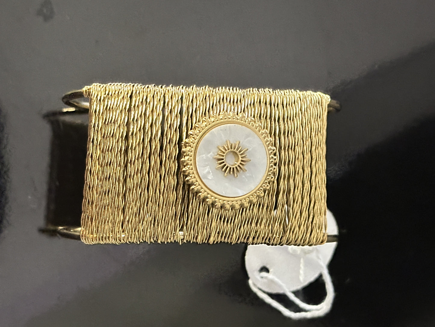Anti-Tarnish Stainless Steel 18k Gold Plated Wire Design Bracelet