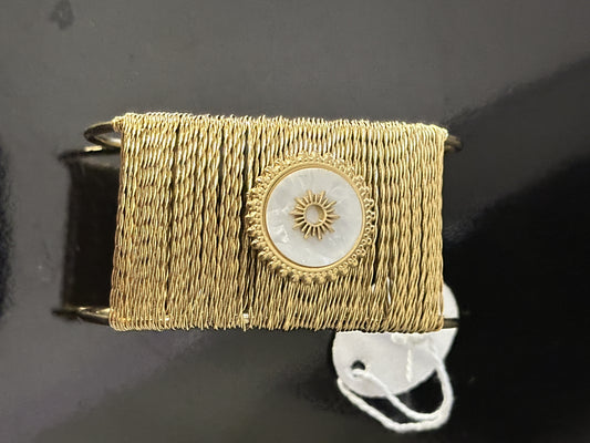 Anti-Tarnish Stainless Steel 18k Gold Plated Wire Design Bracelet