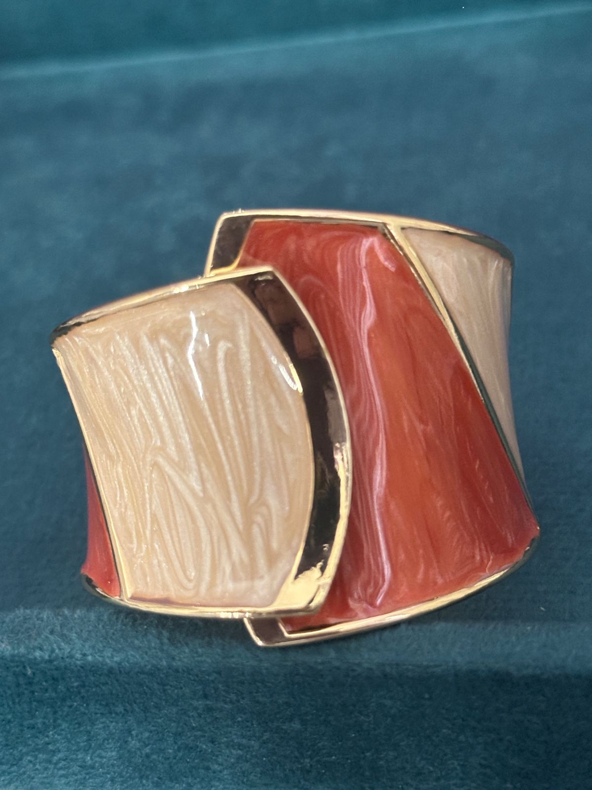 Korean Design Enamelled Cuff Bracelet