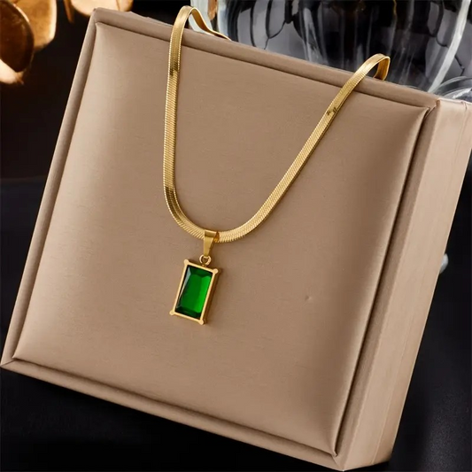 Gold-Plated Premium Snake Texture Pendant Set with Earrings